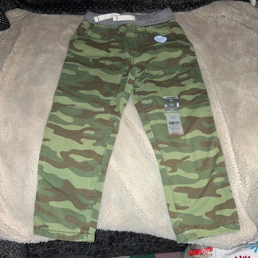 NWT Carter’s Pull On Camouflage Pants, 5T